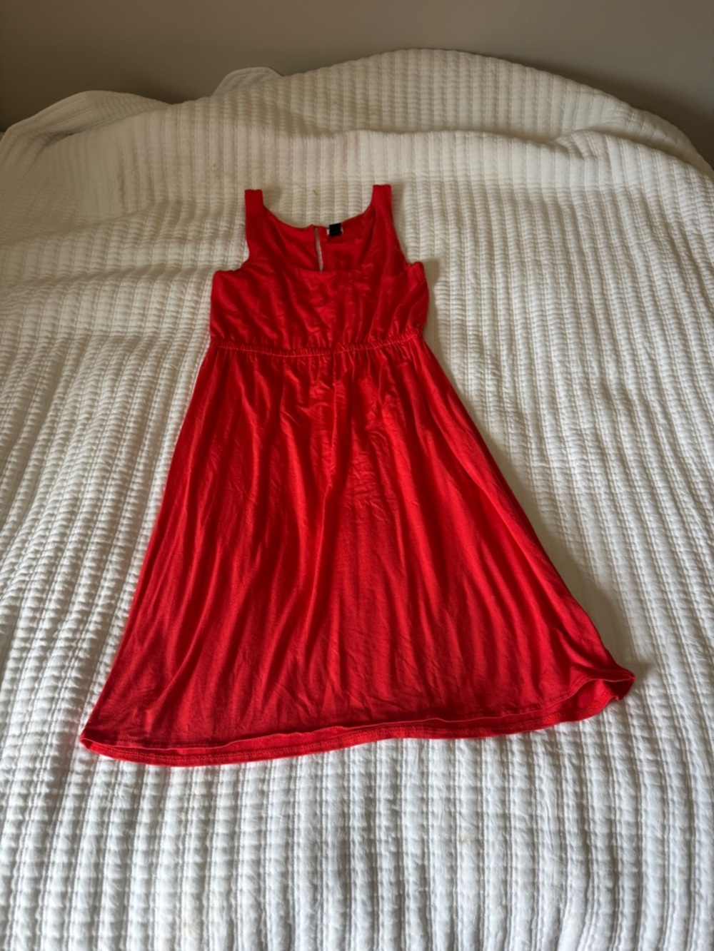 J. Crew Red Modal Blend Empire Waist Sleeveless Dress - Women’s Size Small
